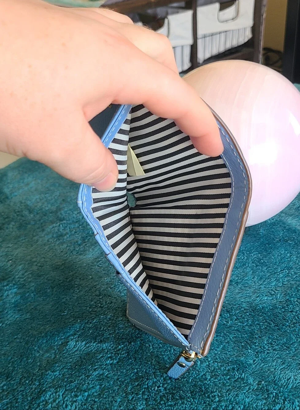 kate spade Small Leather Wallet - Light Blue